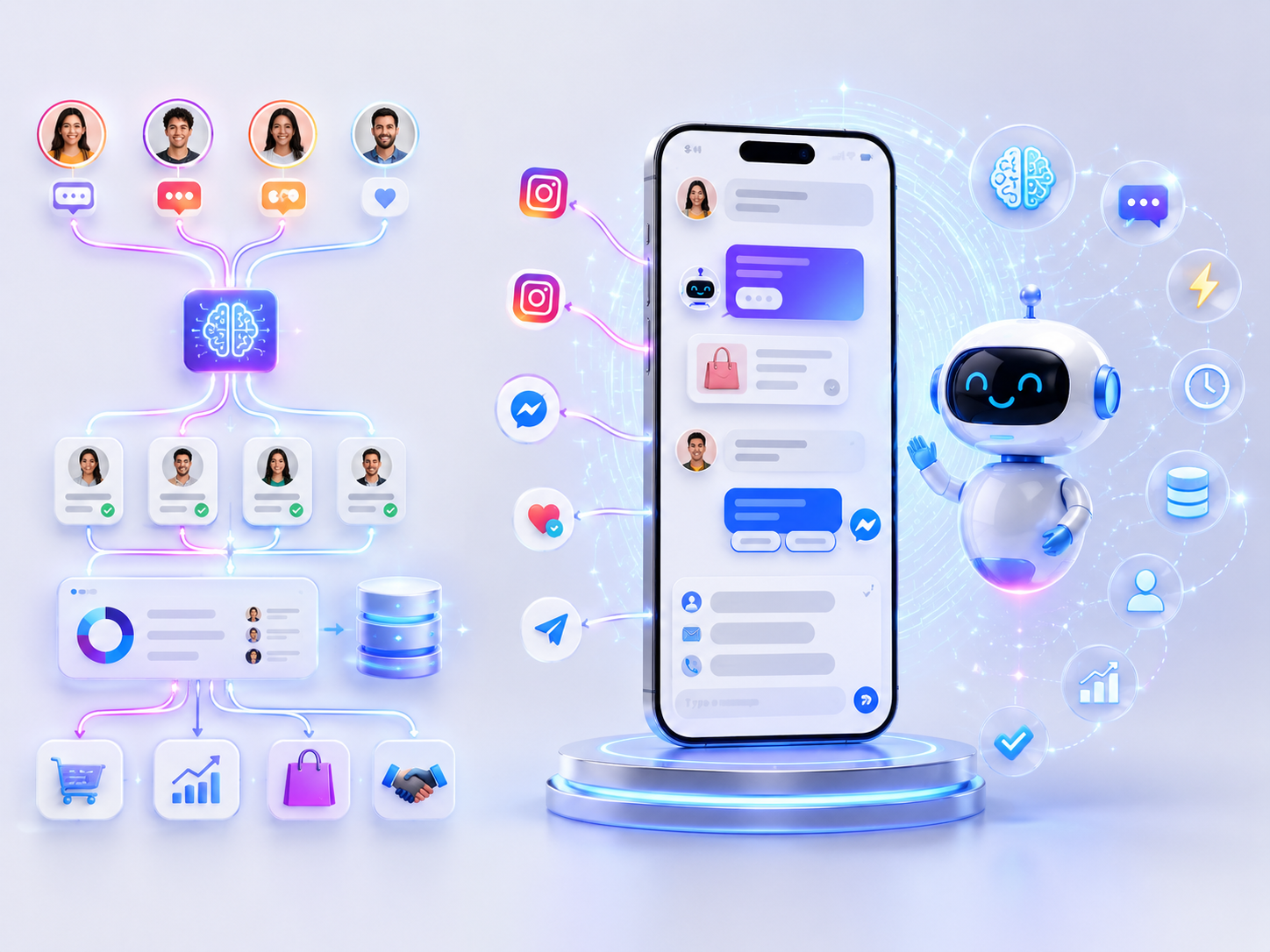 Instagram and Facebook automation page Convert Your Social Media Audience
